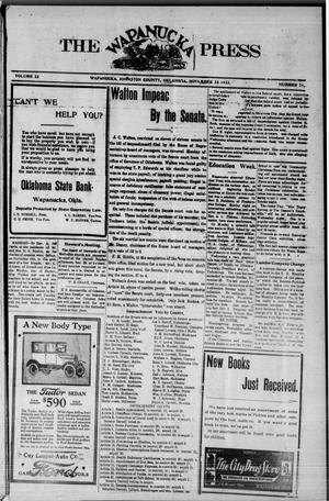 Primary view of object titled 'The Wapanucka Press (Wapanucka, Okla.), Vol. 23, No. 26, Ed. 1 Friday, November 23, 1923'.