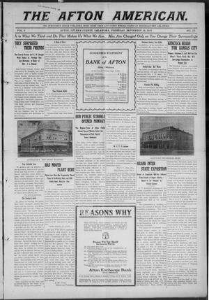 The Afton American. (Afton, Okla.), Vol. 2, No. 52, Ed. 1 Thursday, September 15, 1910