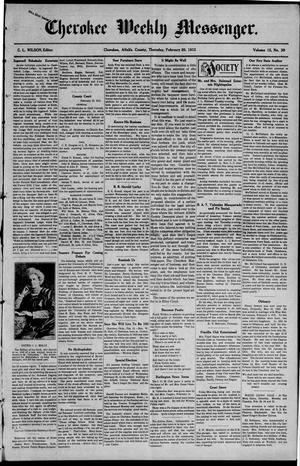 Cherokee Weekly Messenger. (Cherokee, Okla.), Vol. 15, No. 30, Ed. 1 Thursday, February 20, 1913