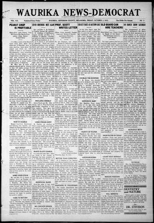 Waurika News-Democrat (Waurika, Okla.), Vol. 13, No. 5, Ed. 1 Friday, October 3, 1913