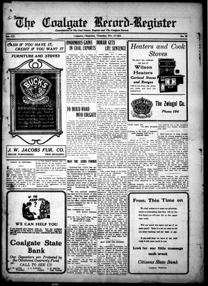 The Coalgate Record-Register (Coalgate, Okla.), Vol. 21, No. 30, Ed. 1 Thursday, November 13, 1913