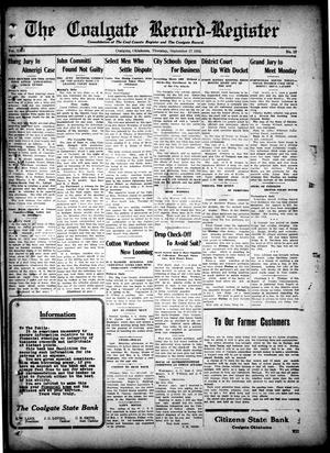 The Coalgate Record-Register (Coalgate, Okla.), Vol. 22, No. 22, Ed. 1 Thursday, September 17, 1914