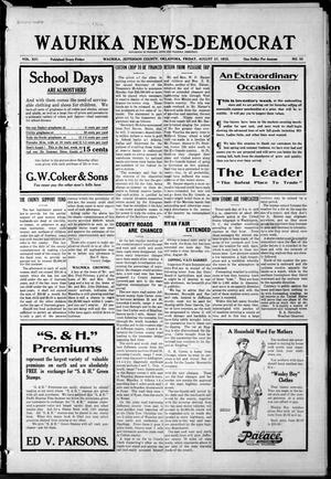 Waurika News-Democrat (Waurika, Okla.), Vol. 14, No. 52, Ed. 1 Friday, August 27, 1915
