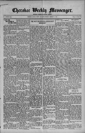 Cherokee Weekly Messenger. (Cherokee, Okla.), Vol. 19, No. 26, Ed. 1 Thursday, February 3, 1916