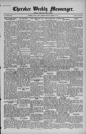 Cherokee Weekly Messenger. (Cherokee, Okla.), Vol. 19, No. 28, Ed. 1 Thursday, February 17, 1916