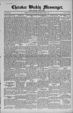 Cherokee Weekly Messenger. (Cherokee, Okla.), Vol. 19, No. 34, Ed. 1 Thursday, March 30, 1916