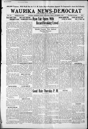Primary view of object titled 'Waurika News-Democrat (Waurika, Okla.), Vol. 16, No. 1, Ed. 1 Friday, September 1, 1916'.