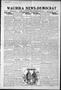 Thumbnail image of item number 1 in: 'Waurika News-Democrat (Waurika, Okla.), Vol. 16, No. 2, Ed. 1 Friday, September 8, 1916'.