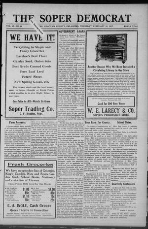 The Sopar Democrat (Choctaw County, Okla.), Vol. 6, No. 39, Ed. 1 Thursday, February 15, 1917