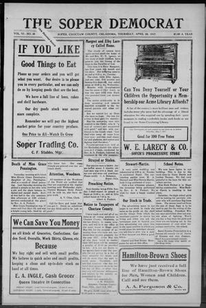 The Sopar Democrat (Choctaw County, Okla.), Vol. 6, No. 49, Ed. 1 Thursday, April 26, 1917