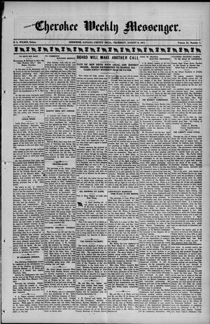 Cherokee Weekly Messenger. (Cherokee, Okla.), Vol. 21, No. 1, Ed. 1 Thursday, August 9, 1917
