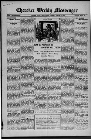 Cherokee Weekly Messenger. (Cherokee, Okla.), Vol. 21, No. 24, Ed. 1 Thursday, January 17, 1918
