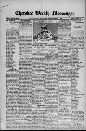 Cherokee Weekly Messenger. (Cherokee, Okla.), Vol. 21, No. 27, Ed. 1 Thursday, February 7, 1918