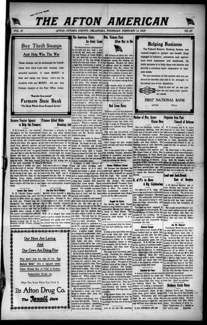 The Afton American (Afton, Okla.), Vol. 10, No. 39, Ed. 1 Thursday, February 14, 1918