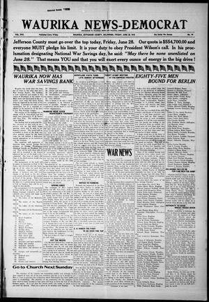 Waurika News-Democrat (Waurika, Okla.), Vol. 17, No. 44, Ed. 1 Friday, June 28, 1918