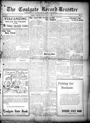 The Coalgate Record-Register (Coalgate, Okla.), Vol. 26, No. 22, Ed. 1 Thursday, September 12, 1918