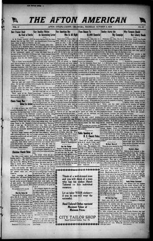 The Afton American (Afton, Okla.), Vol. 11, No. 20, Ed. 1 Thursday, October 3, 1918