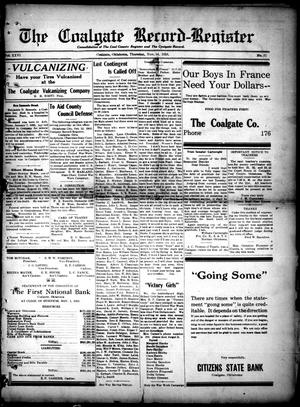 The Coalgate Record-Register (Coalgate, Okla.), Vol. 26, No. 31, Ed. 1 Thursday, November 14, 1918