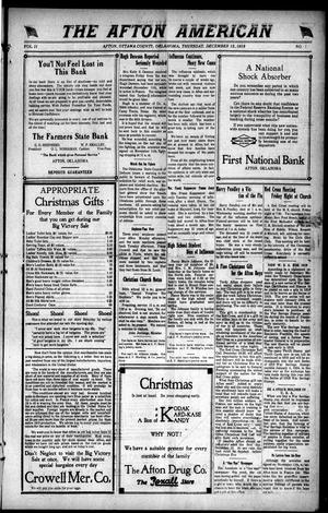 The Afton American (Afton, Okla.), Vol. 11, No. 31, Ed. 1 Thursday, December 12, 1918