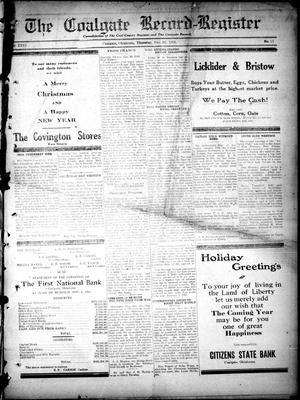 The Coalgate Record-Register (Coalgate, Okla.), Vol. 26, No. 37, Ed. 1 Thursday, December 26, 1918