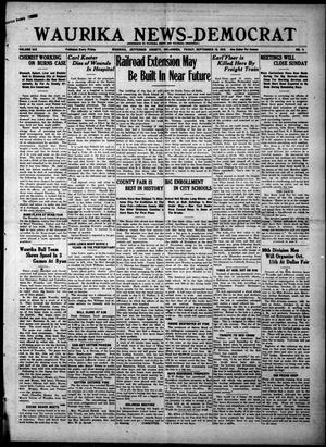 Waurika News-Democrat (Waurika, Okla.), Vol. 19, No. 4, Ed. 1 Friday, September 19, 1919
