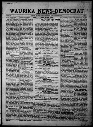 Primary view of object titled 'Waurika News-Democrat (Waurika, Okla.), Vol. 19, No. 15, Ed. 1 Friday, December 5, 1919'.