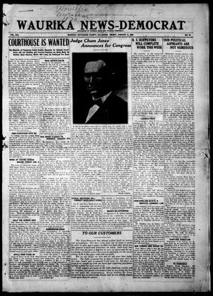 Primary view of object titled 'Waurika News-Democrat (Waurika, Okla.), Vol. 19, No. 19, Ed. 1 Friday, January 2, 1920'.