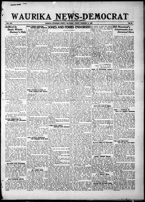 Primary view of object titled 'Waurika News-Democrat (Waurika, Okla.), Vol. 19, No. 24, Ed. 1 Friday, February 6, 1920'.