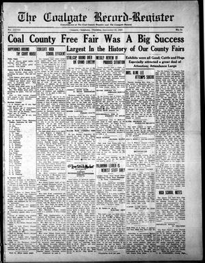 The Coalgate Record-Register (Coalgate, Okla.), Vol. 28, No. 24, Ed. 1 Thursday, September 23, 1920