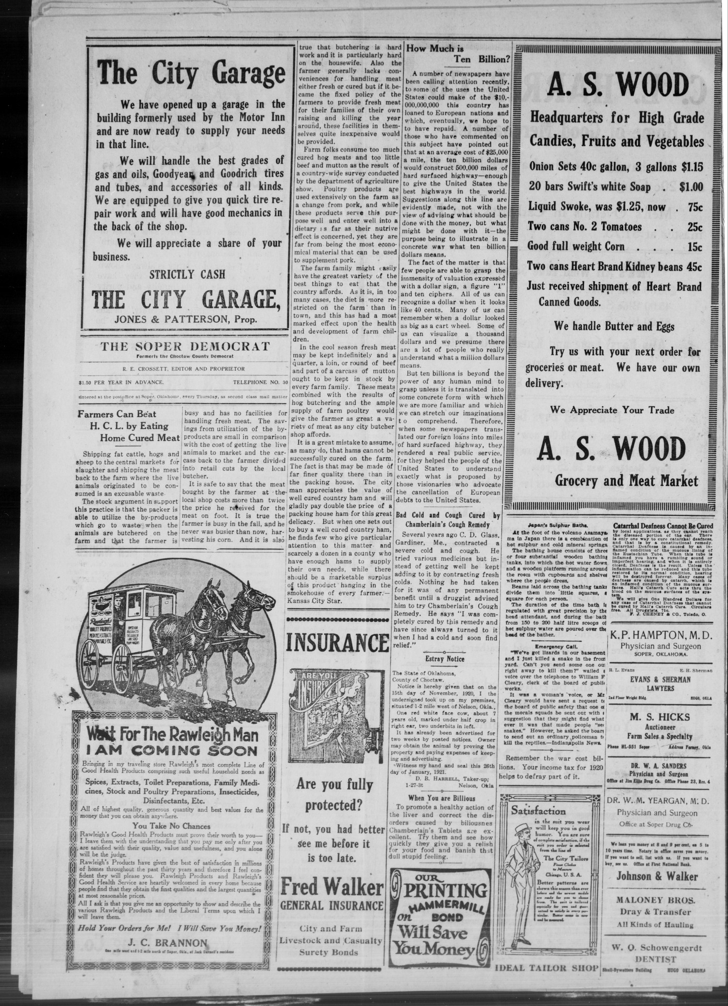 The Sopar Democrat (Choctaw County, Okla.), Vol. 10, No. 37, Ed. 1 Thursday, January 27, 1921
                                                
                                                    [Sequence #]: 4 of 6
                                                