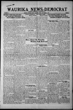 Waurika News-Democrat (Waurika, Okla.), Vol. 21, No. 4, Ed. 1 Friday, September 23, 1921