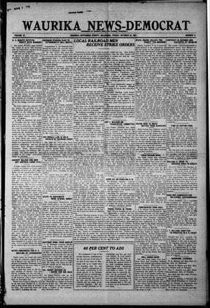 Primary view of object titled 'Waurika News-Democrat (Waurika, Okla.), Vol. 21, No. 8, Ed. 1 Friday, October 21, 1921'.