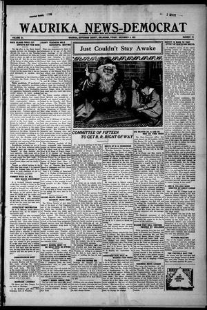 Waurika News-Democrat (Waurika, Okla.), Vol. 21, No. 15, Ed. 1 Friday, December 9, 1921