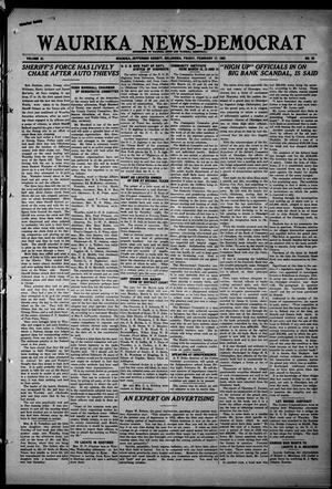 Waurika News-Democrat (Waurika, Okla.), Vol. 21, No. 25, Ed. 1 Friday, February 17, 1922