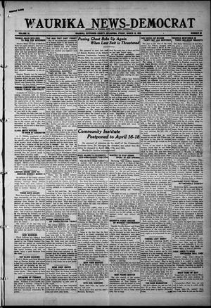 Waurika News-Democrat (Waurika, Okla.), Vol. 21, No. 28, Ed. 1 Friday, March 10, 1922