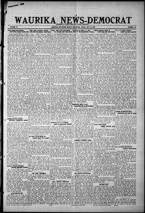 Primary view of object titled 'Waurika News-Democrat (Waurika, Okla.), Vol. 21, No. 46, Ed. 1 Friday, July 14, 1922'.
