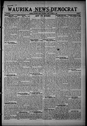 Waurika News-Democrat (Waurika, Okla.), Vol. 22, No. 7, Ed. 1 Friday, October 13, 1922