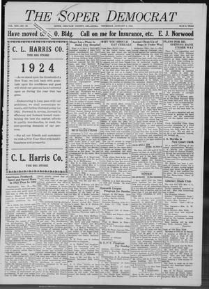 The Sopar Democrat (Choctaw County, Okla.), Vol. 13, No. 32, Ed. 1 Thursday, January 3, 1924