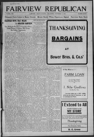 Fairview Republican (Fairview, Okla.), Vol. 10, No. 8, Ed. 1 Friday, November 19, 1909