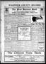 Primary view of Wagoner County Record (Wagoner, Okla.), Vol. 20, No. 39, Ed. 1 Thursday, May 23, 1912