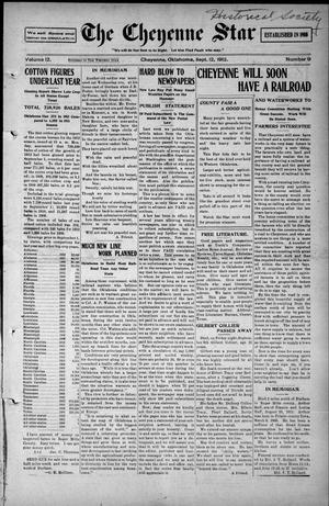 Primary view of object titled 'The Cheyenne Star (Cheyenne, Okla.), Vol. 12, No. 9, Ed. 1 Thursday, September 12, 1912'.