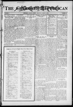 The Cherokee Republican (Cherokee, Okla.), Vol. 13, No. 33, Ed. 1 Friday, March 3, 1916