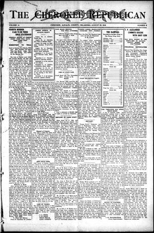 The Cherokee Republican (Cherokee, Okla.), Vol. 14, No. 6, Ed. 1 Friday, August 25, 1916