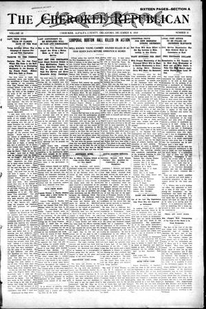 Primary view of object titled 'The Cherokee Republican (Cherokee, Okla.), Vol. 16, No. 21, Ed. 1 Friday, December 6, 1918'.