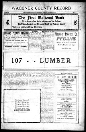 Wagoner County Record (Wagoner, Okla.), Vol. 28, No. 10, Ed. 1 Thursday, October 23, 1919