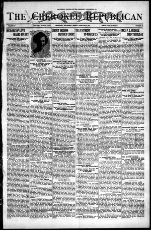 Primary view of object titled 'The Cherokee Republican (Cherokee, Okla.), Vol. 21, No. 31, Ed. 1 Friday, February 9, 1923'.