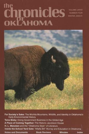 Primary view of object titled 'Chronicles of Oklahoma, Volume 78, Number 4, Winter 2000-01'.