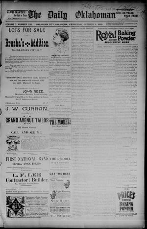 The Daily Oklahoman (Oklahoma City, Okla.), Vol. 7, No. 236, Ed. 1 Wednesday, October 9, 1895