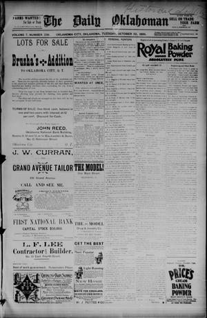 The Daily Oklahoman (Oklahoma City, Okla.), Vol. 7, No. 239, Ed. 1 Tuesday, October 22, 1895