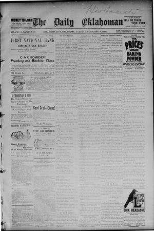 The Daily Oklahoman (Oklahoma City, Okla.), Vol. 8, No. 29, Ed. 1 Tuesday, February 4, 1896